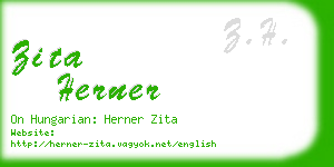 zita herner business card